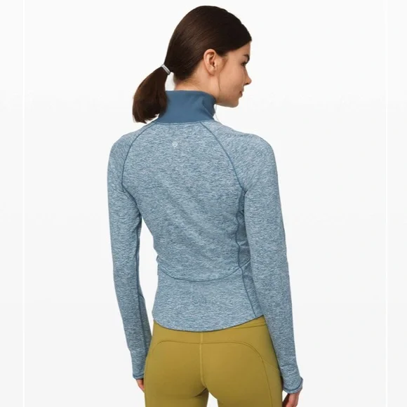 NWOT Lululemon Always Alert 1/2 Zip
Heathered Petrol Blue size 8 - Picture 2 of 9